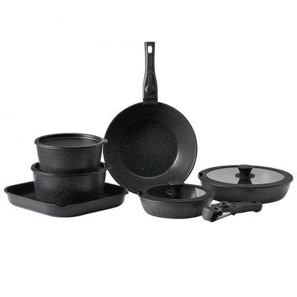 SS-LY-02 - 17-Piece Nonstick Cookware Set with Easy Storage and Versatile Design