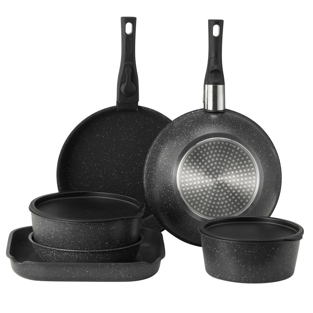 SS-LY-02 - 17-Piece Nonstick Cookware Set with Easy Storage and Versatile Design