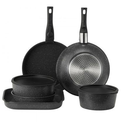 SS-LY-02 - 17-Piece Nonstick Cookware Set with Easy Storage and Versatile Design
