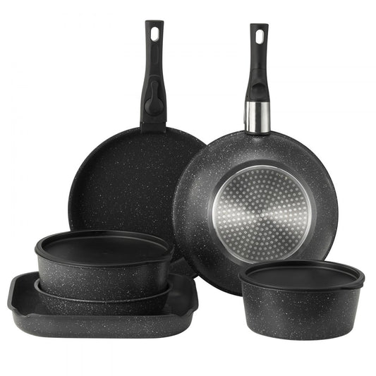SS-LY-02 - 17-Piece Nonstick Cookware Set with Easy Storage and Versatile Design