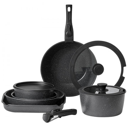 SS-LY-02 - 17-Piece Nonstick Cookware Set with Easy Storage and Versatile Design
