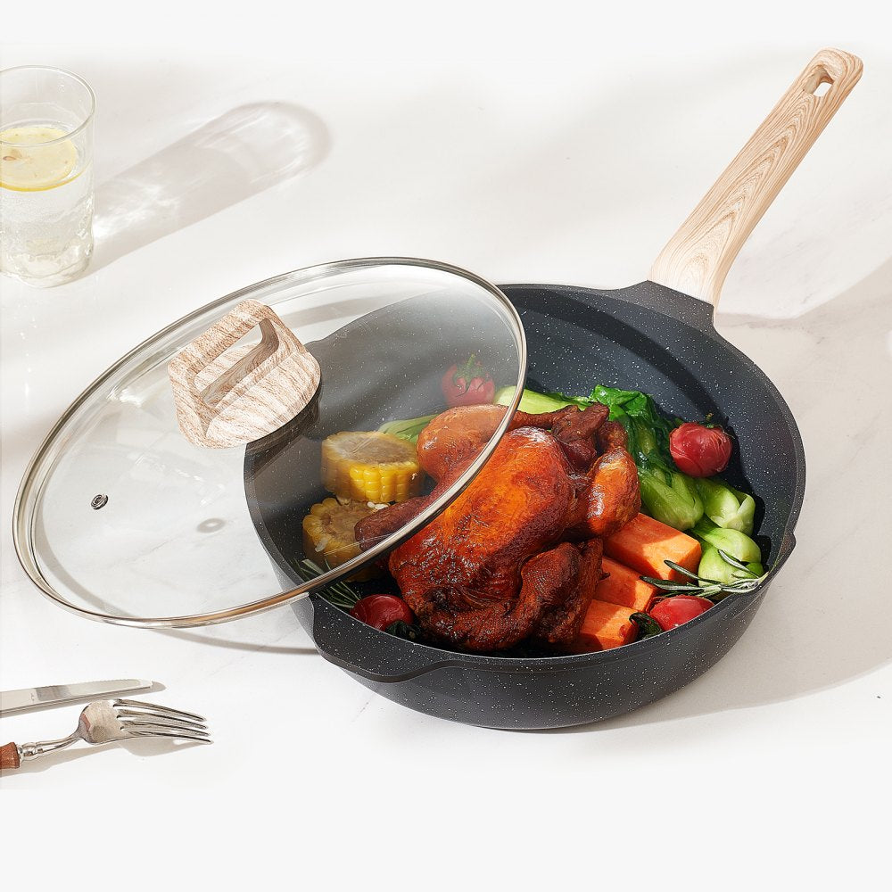 SS-LY-07 - 19-Piece Nonstick Granite Cookware Set for All Stovetops