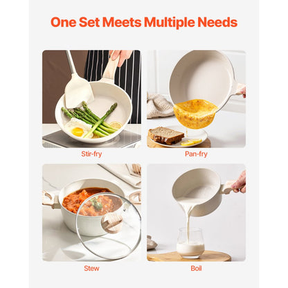 SS-LY-06 - 19-Piece Granite Nonstick Cookware Set for Versatile Cooking