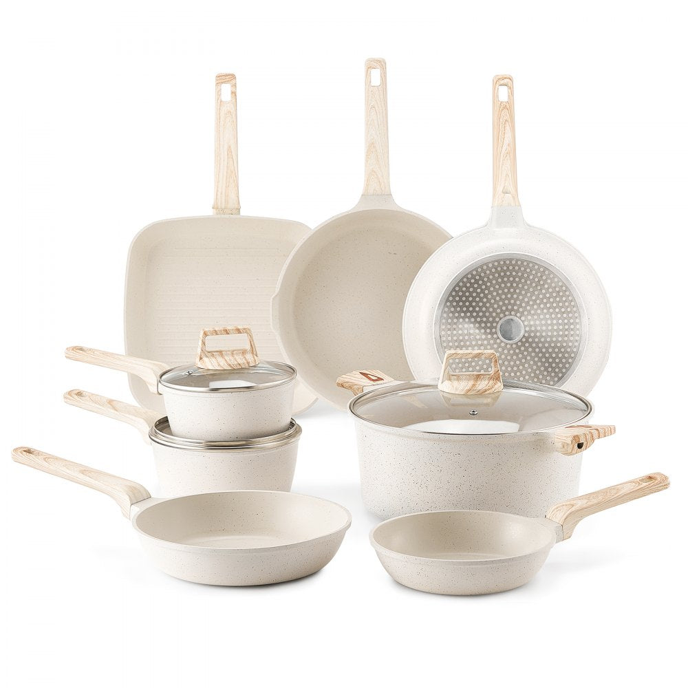 SS-LY-06 - 19-Piece Granite Nonstick Cookware Set for Versatile Cooking