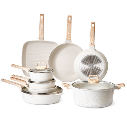 SS-LY-06 - 19-Piece Granite Nonstick Cookware Set for Versatile Cooking