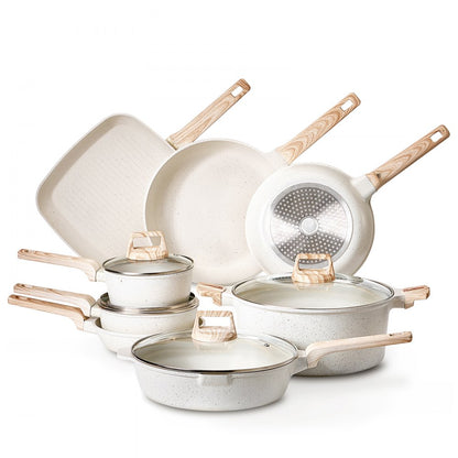 SS-LY-06 - 19-Piece Granite Nonstick Cookware Set for Versatile Cooking