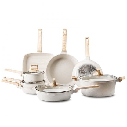 SS-LY-06 - 19-Piece Granite Nonstick Cookware Set for Versatile Cooking