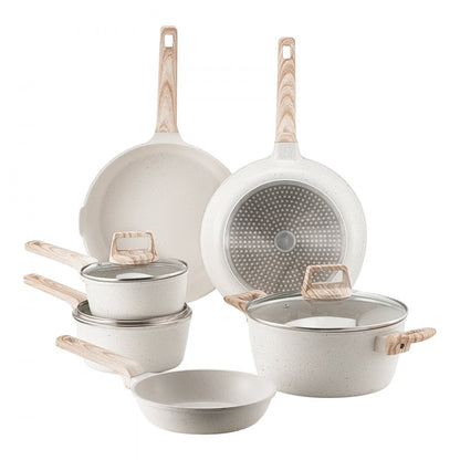 SS-LY-04 - 17-Piece Nonstick Granite Cookware Set for Easy Cooking