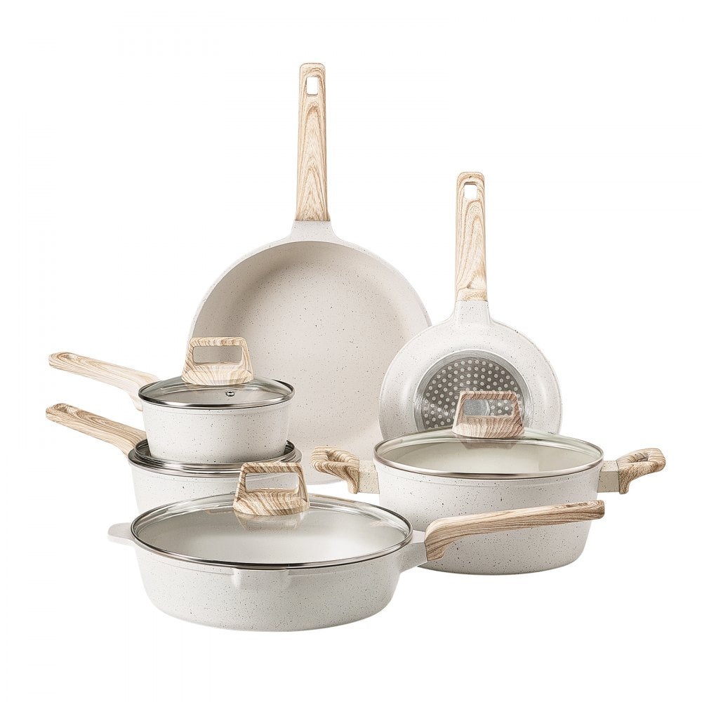 SS-LY-04 - 17-Piece Nonstick Granite Cookware Set for Easy Cooking