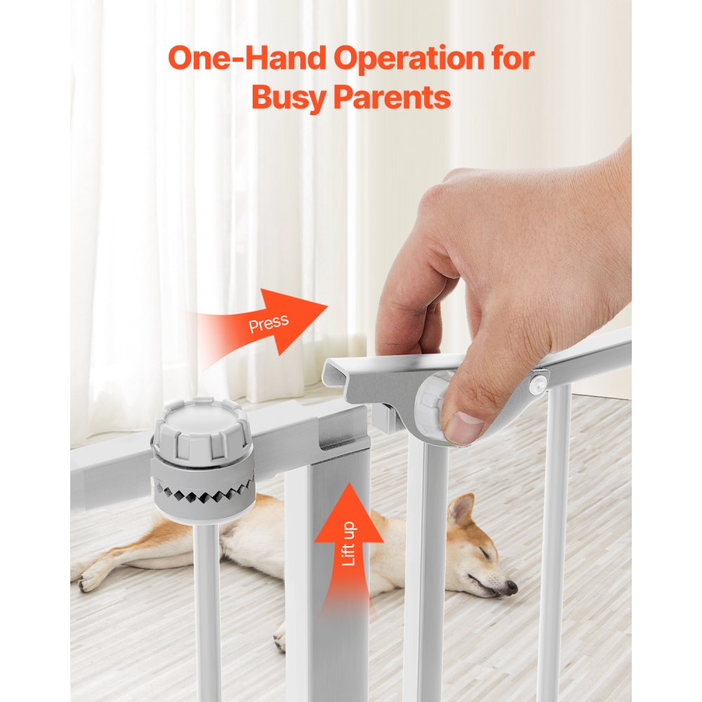 YFB1001W - 8-Panel Foldable Baby Gate, 192in x 28in, Secure Access