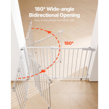 YFB1005W - 29.5-43 in Double-Lock Baby Gate with 180° Opening