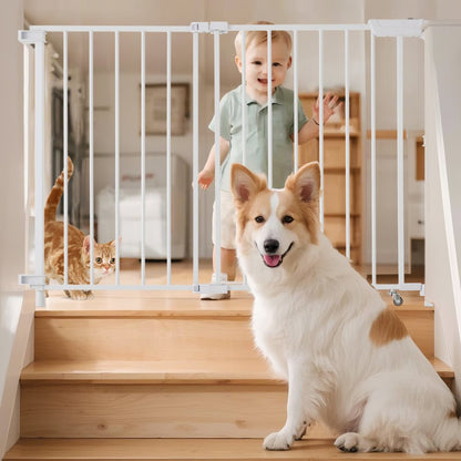 YFB1005W - 29.5-43 in Double-Lock Baby Gate with 180° Opening