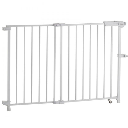 YFB1005W - 29.5-43 in Double-Lock Baby Gate with 180° Opening