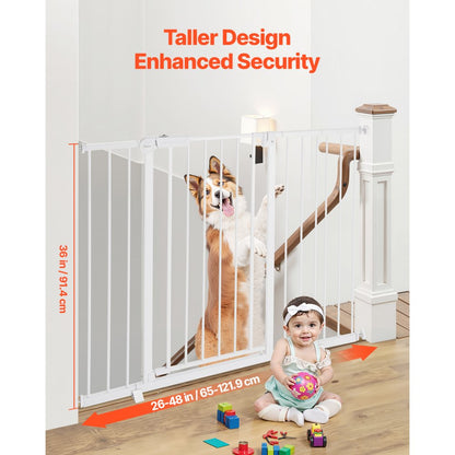 YFB1004W - Adjustable 36" Baby Gate, 26-48" Wide for Pets