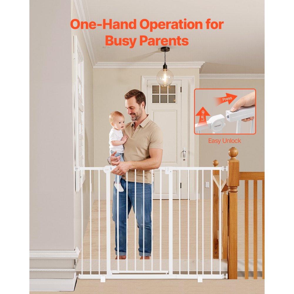 YFB1004W - Adjustable 36" Baby Gate, 26-48" Wide for Pets