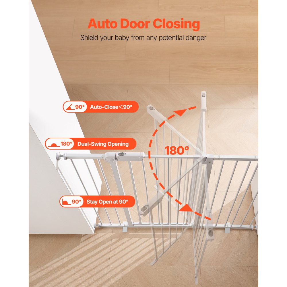 YFB1004W - Adjustable 36" Baby Gate, 26-48" Wide for Pets