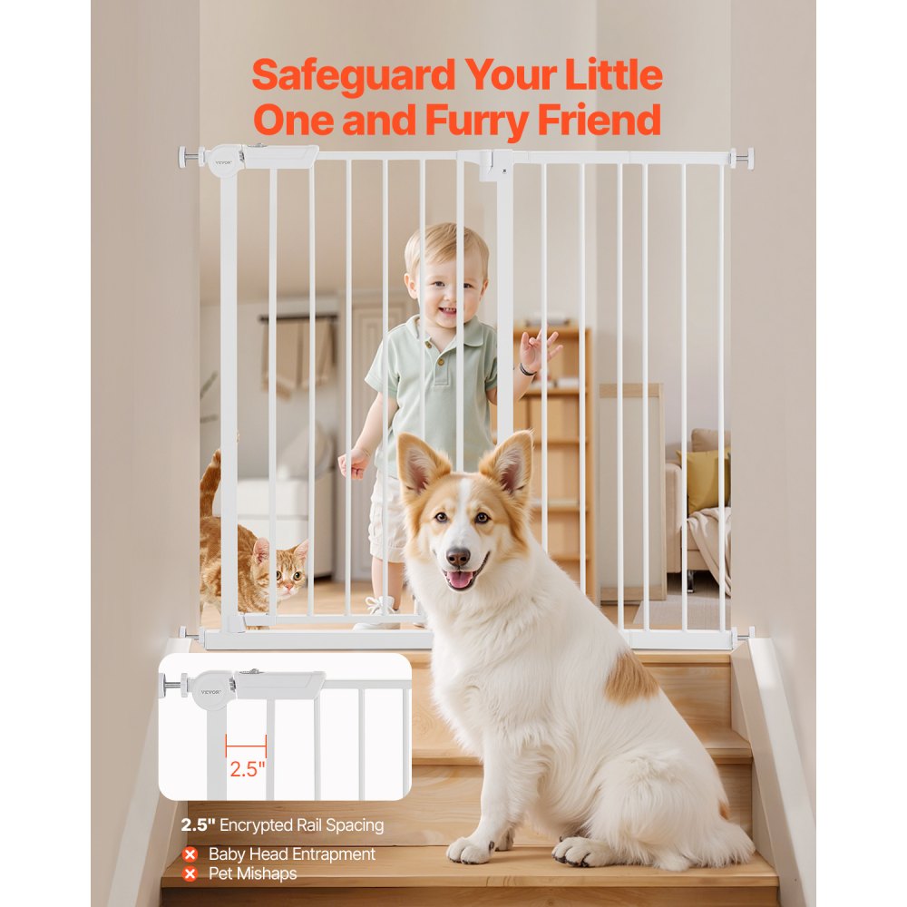 YFB1003W - 36" Tall Pressure-Mount Baby Gate, 26-40" Wide