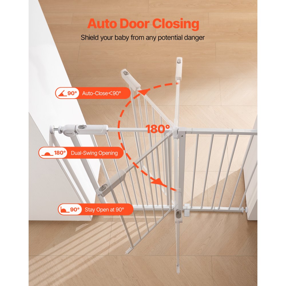 YFB1003W - 36" Tall Pressure-Mount Baby Gate, 26-40" Wide