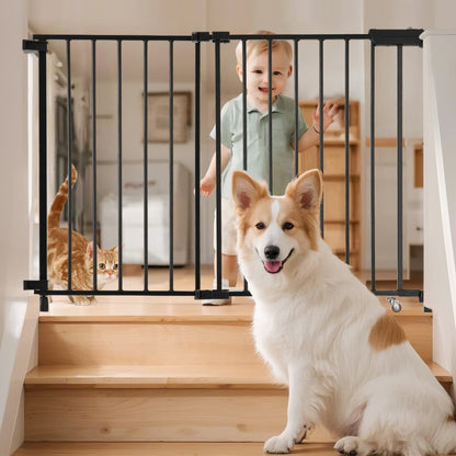 YFB1005B - 29.5-43 in Wide Baby Gate with Double Lock & 180° Access
