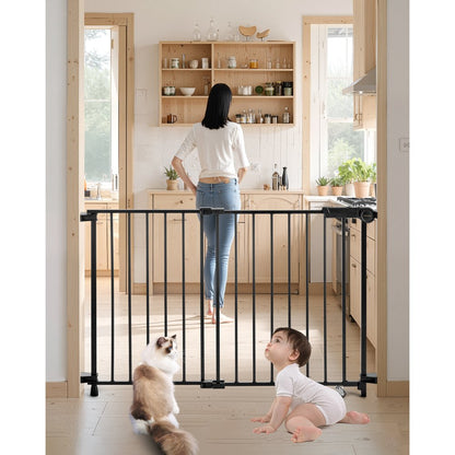 YFB1005B - 29.5-43 in Wide Baby Gate with Double Lock & 180° Access