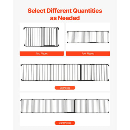 YFB1001B - 8-Panel 28" High Extra-Wide Baby Gate in Black
