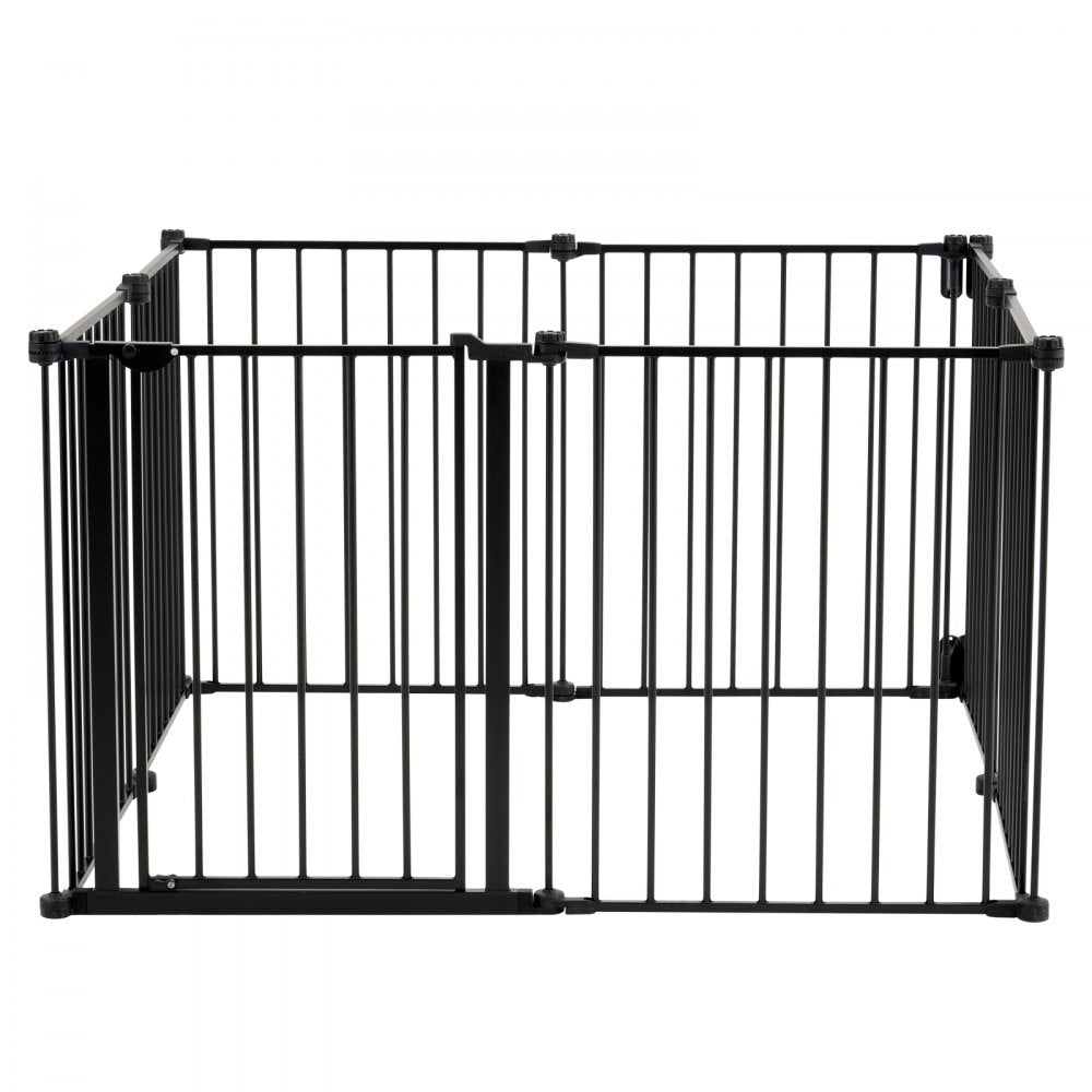 YFB1001B - 8-Panel 28" High Extra-Wide Baby Gate in Black