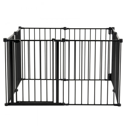 YFB1001B - 8-Panel 28" High Extra-Wide Baby Gate in Black