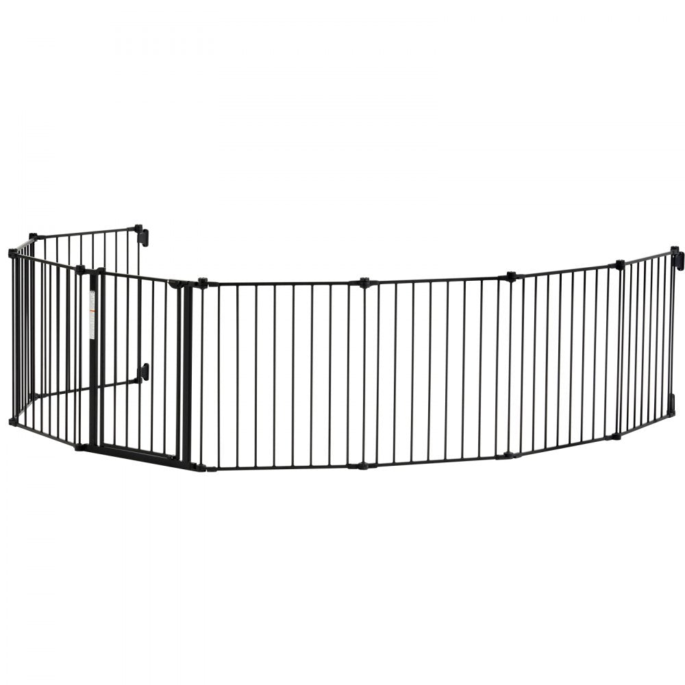 YFB1001B - 8-Panel 28" High Extra-Wide Baby Gate in Black