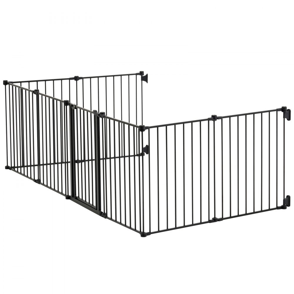 YFB1001B - 8-Panel 28" High Extra-Wide Baby Gate in Black