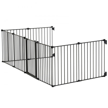 YFB1001B - 8-Panel 28" High Extra-Wide Baby Gate in Black