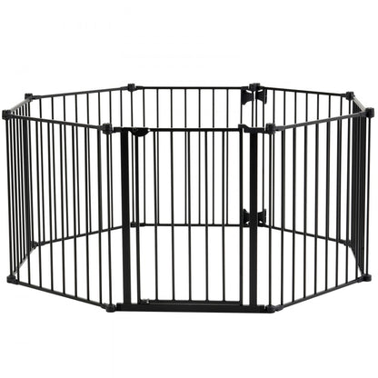 YFB1001B - 8-Panel 28" High Extra-Wide Baby Gate in Black