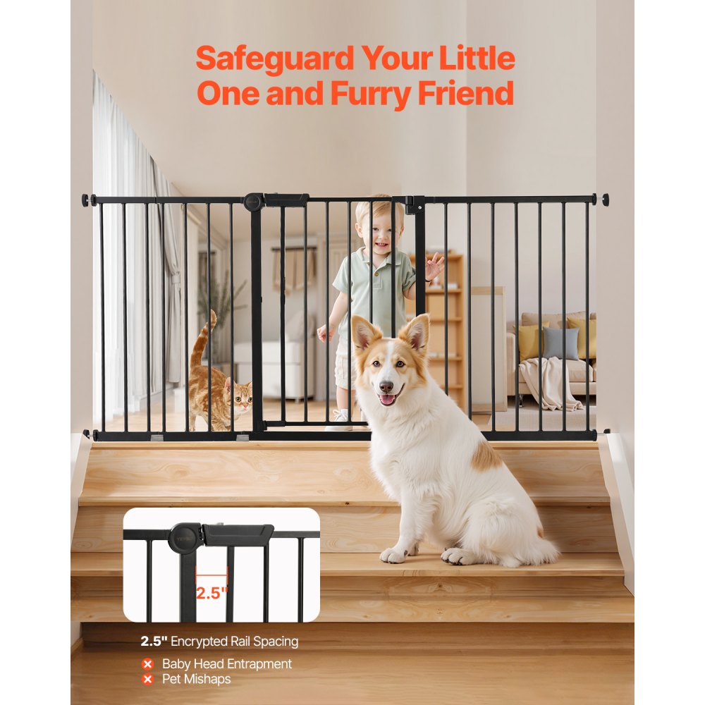 YFB1002B - Pressure-Mount Baby Gate, 60.6-63.3 in x 30 in
