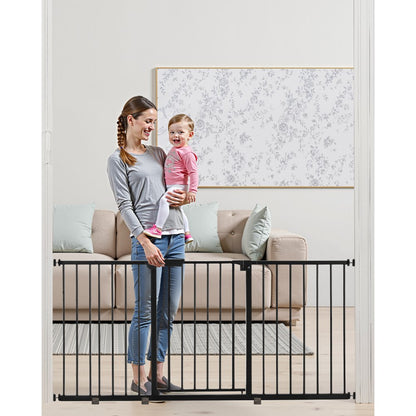 YFB1002B - Pressure-Mount Baby Gate, 60.6-63.3 in x 30 in