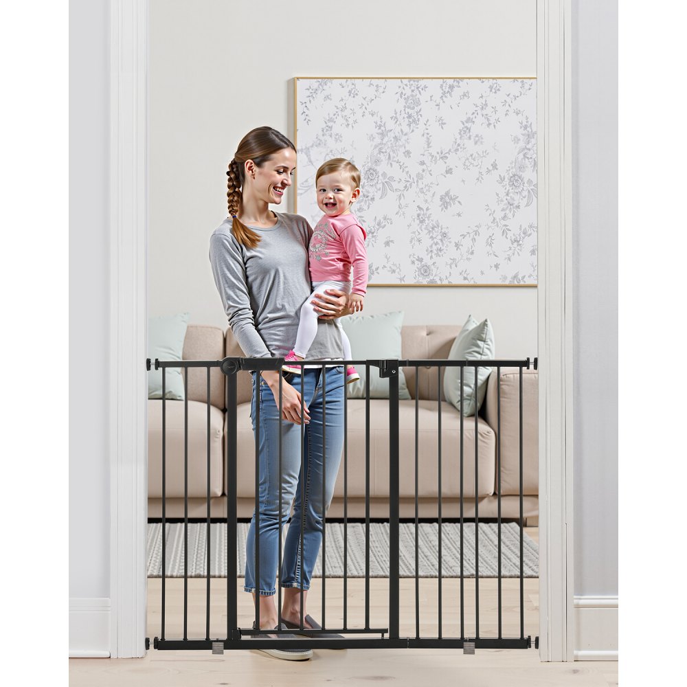 YFB1004B - 36” High Adjustable Baby Gate, 26-48” Wide, Auto-Close