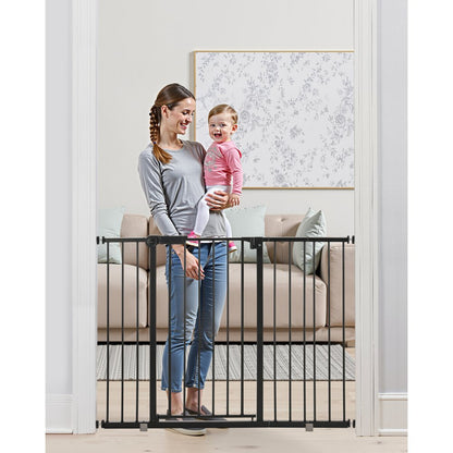 YFB1004B - 36” High Adjustable Baby Gate, 26-48” Wide, Auto-Close