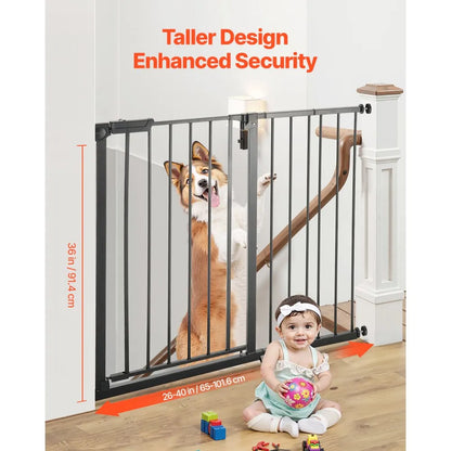 YFB1003B - Adjustable 26-40" Baby Gate, 36" High for Safety