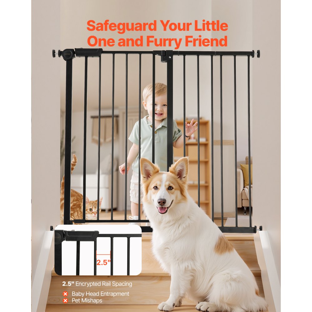 YFB1003B - Adjustable 26-40" Baby Gate, 36" High for Safety