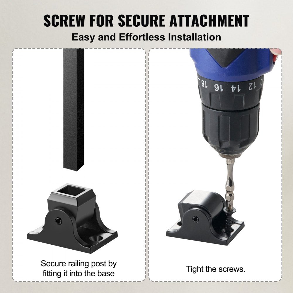 LGXZ-0.5in-X-50 - Durable Aluminum Baluster Shoes for 1/2" Railings