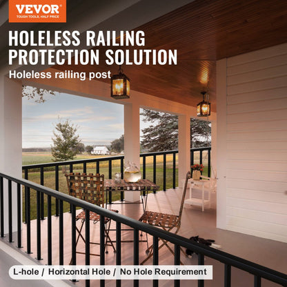 VV-106.7x2.5x5-LGZWK - 36" Holeless SUS304 Stainless Steel Cable Railing Post