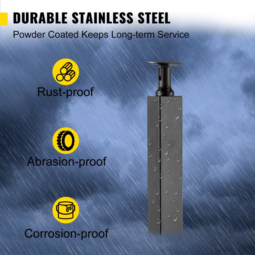 VV-106.7x2.5x5-LGZWK - 42" Adjustable Stainless Steel Cable Railing Post