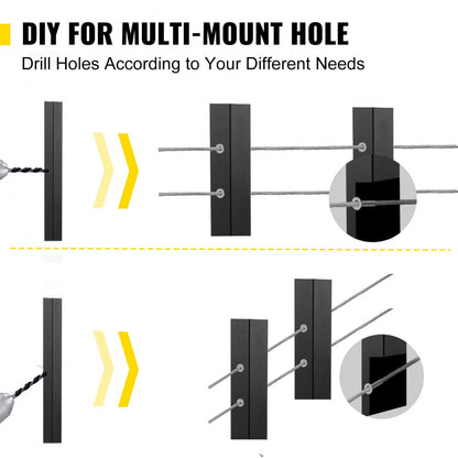VV-106.7x2.5x5-LGZWK - 42" Adjustable Stainless Steel Cable Railing Post