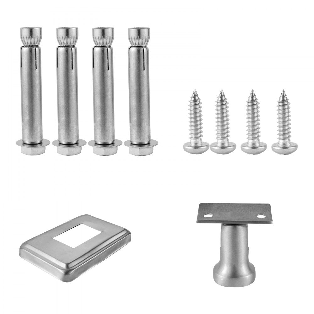 VV-106.7x2.5x5-LGZWKSLIVER - 42" Stainless Steel Cable Railing Post with Adjustable Bracket