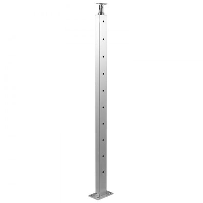 VV-106.7x2.5x5-LGZYKSLIVER - 42" Adjustable Stainless Steel Cable Railing Post