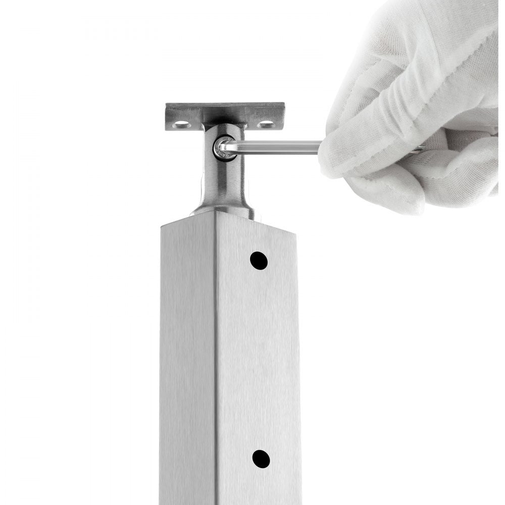 VV-91.4x5x5-LGZWKSLIVERDZ - 36" Stainless Steel Adjustable Cable Railing Post