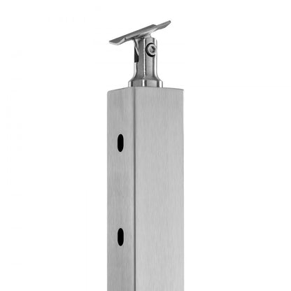 VV-106.7x5x5-LGZYKSLIVER - 42" Stainless Steel Cable Railing Post with Adjustable Bracket