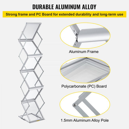 TE-13Z - Double-Sided Foldable Magazine Rack for Offices & Trade Shows