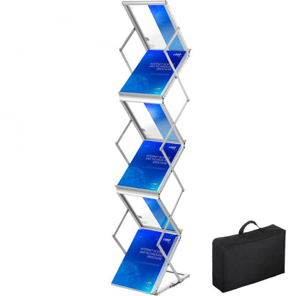 TE-13Z - Double-Sided Foldable Magazine Rack for Offices & Trade Shows