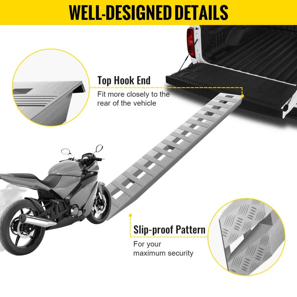 010857485198 - 84" Aluminum Ramps for 6000 lb Trailer & Vehicle Loading