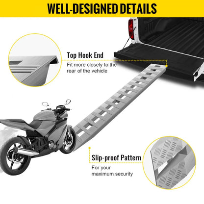 010857485198 - 84" Aluminum Ramps for 6000 lb Trailer & Vehicle Loading