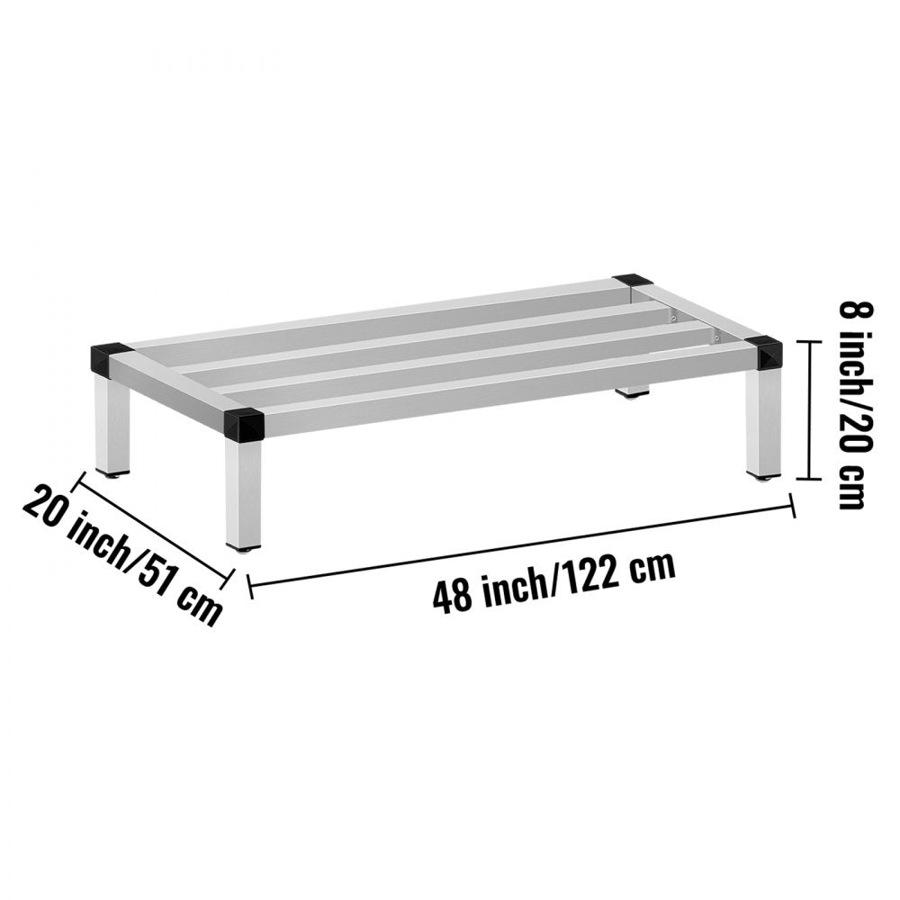 010934831862 - 48" Aluminum Dunnage Rack for Kitchen and Restaurant Storage